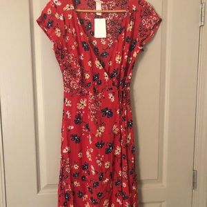 Floral wrap dress